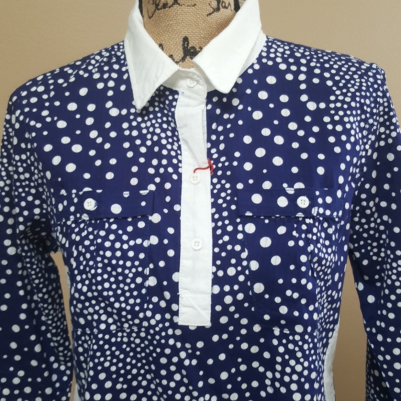 Navy Dotty Blouse - Picture 4 of 4